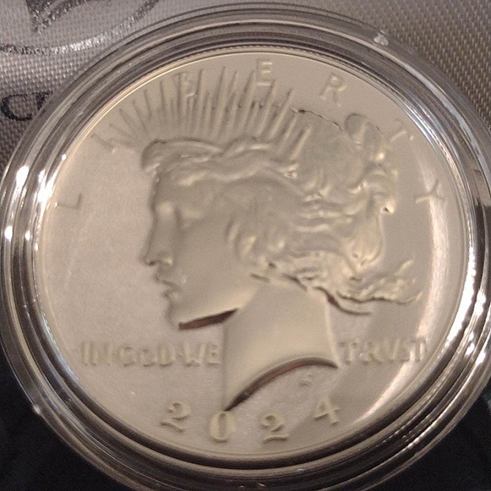 2024 Morgan And Peace Dollar Reverse Proof Two Coin Set, COA - Picture 8 of 10